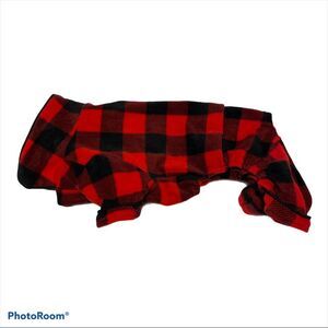target dog sz small  one piece sweater  red plaid
